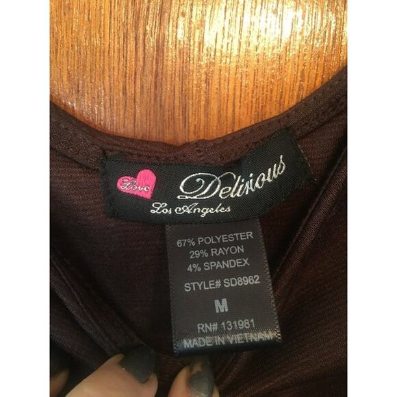 Delirious Dress Brown Medium M - Picture 5 of 5